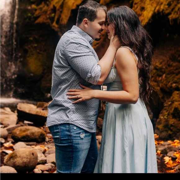 House of CB Pale Blue Corset-Style Midi Dress - Picture 13 of 13